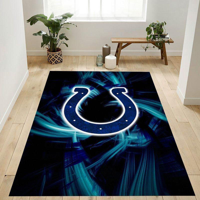 Indianapolis Colts Area Rug NFL Area Rug Dining Room Rugs Indoor Outdoor Rugs Rectangle Carpet