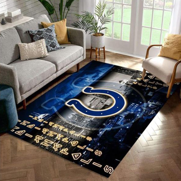Indianapolis Colts Area Rug NFL Area Rug Bedroom Rug Indoor Outdoor Rug Rectangle Carpet