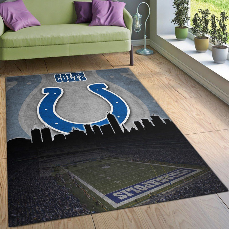 Indianapolis Colts Area Rug NFL Area Rug Bedroom Area Rug Indoor Rug Rectangle Carpet