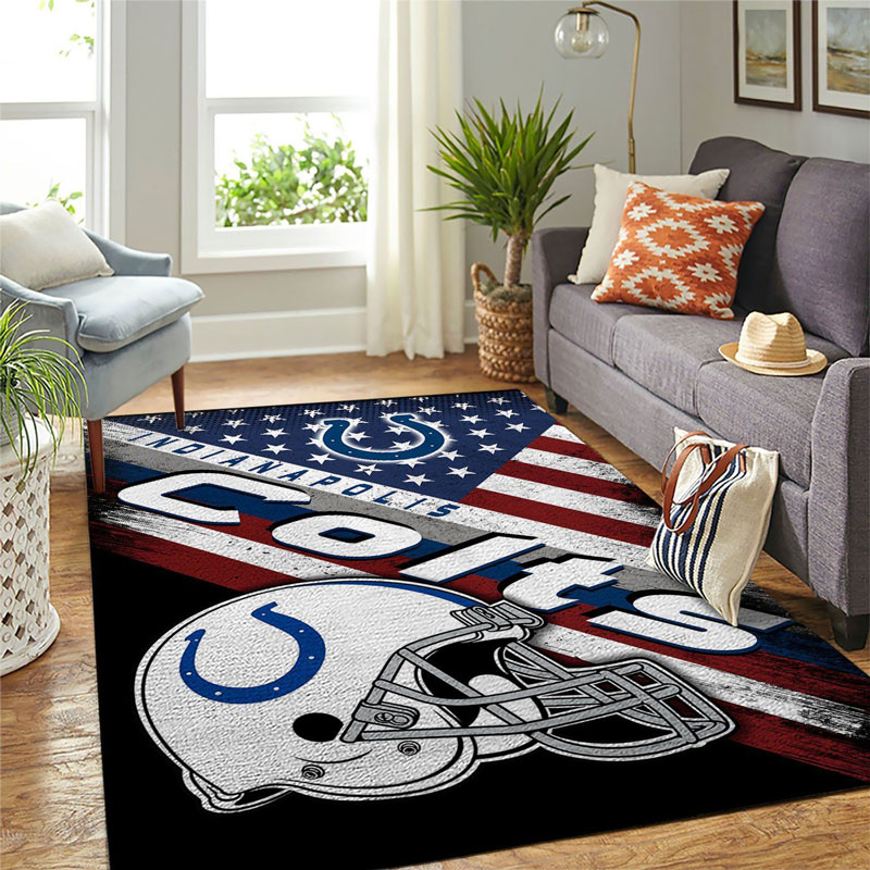 Indianapolis Colts Area Rug NFL Area Rug Bathroom Rug Outdoor Rugs Rectangle Carpet