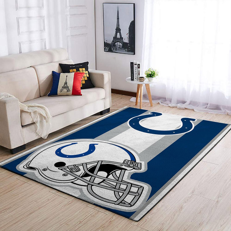 Indianapolis Colts Area Rug NFL Area Rug Bedroom Area Rug Indoor Outdoor Rugs Rectangle Carpet