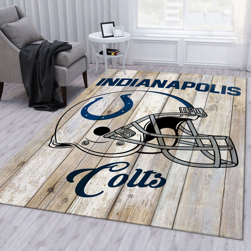 Indianapolis Colts Area Rug NFL Area Rug Dining Room Rug Outdoor Rugs Rectangle Carpet