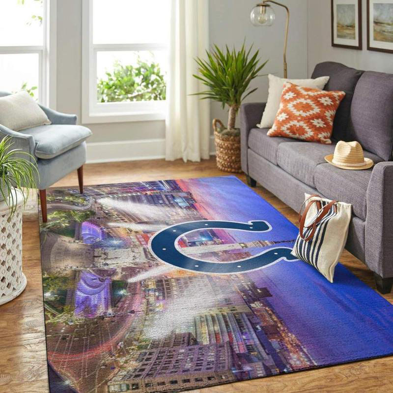 Indianapolis Colts Area Rug NFL Area Rug Bathroom Rug Outdoor Rugs Rectangle Carpet