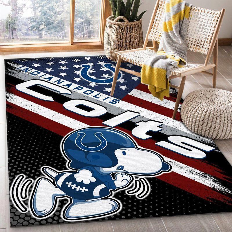 Indianapolis Colts Area Rug NFL Area Rug Dining Room Rug Outdoor Rugs Rectangle Carpet