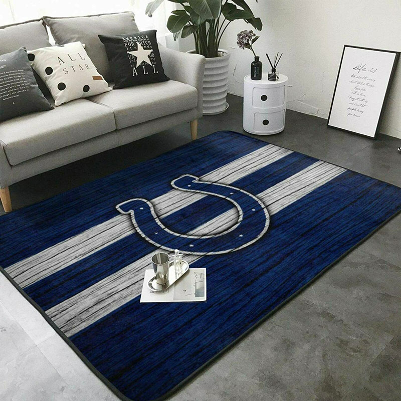 Indianapolis Colts Rug NFL Area Rug Bedroom Area Rug Indoor Rugs Rectangle Carpet