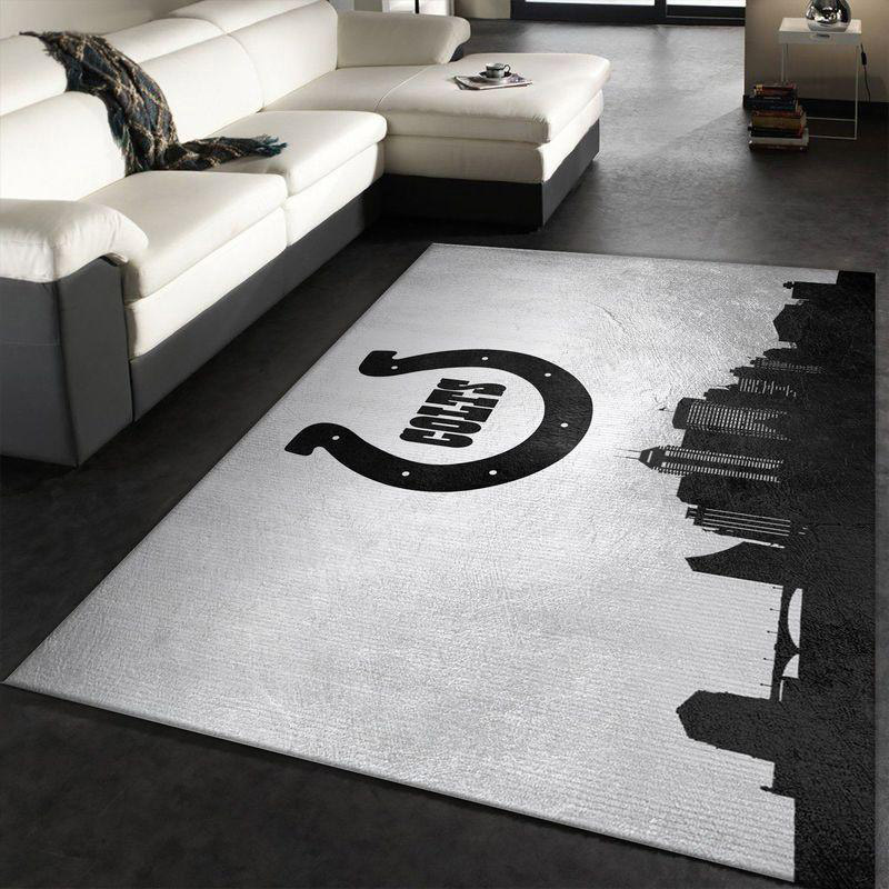 Indianapolis Colts Area Rug NFL Area Rug Dining Room Rugs Indoor Rug Rectangle Carpet