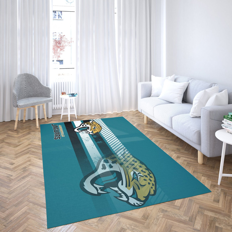 Jacksonville Jaguars Area Rug NFL Area Rug Kitchen Rug Indoor Rug Rectangle Carpet