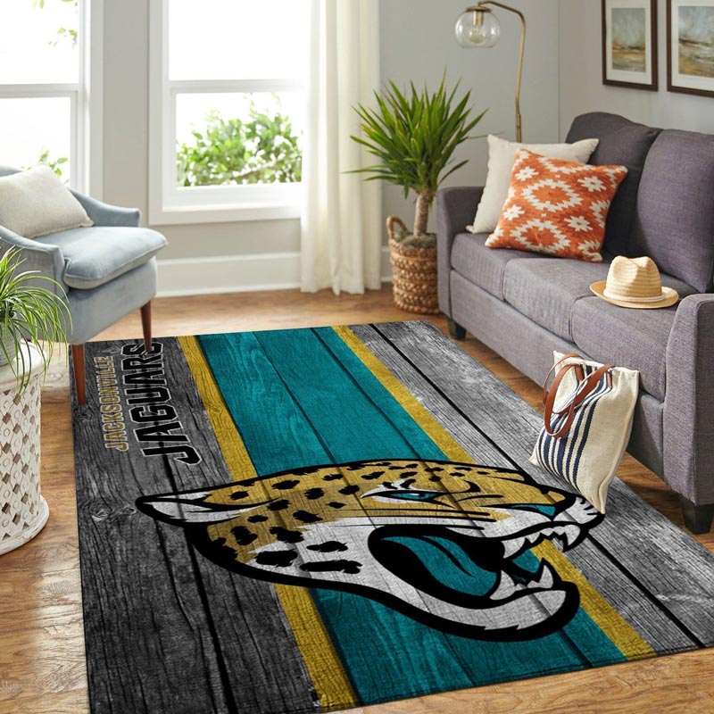 Jacksonville Jaguars Rug NFL Area Rug Dining Room Rug Indoor Outdoor Rug Rectangle Carpet