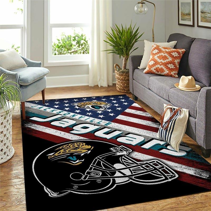 Jacksonville Jaguars Area Rug NFL Area Rug Bedroom Area Rug Indoor Rug Rectangle Carpet