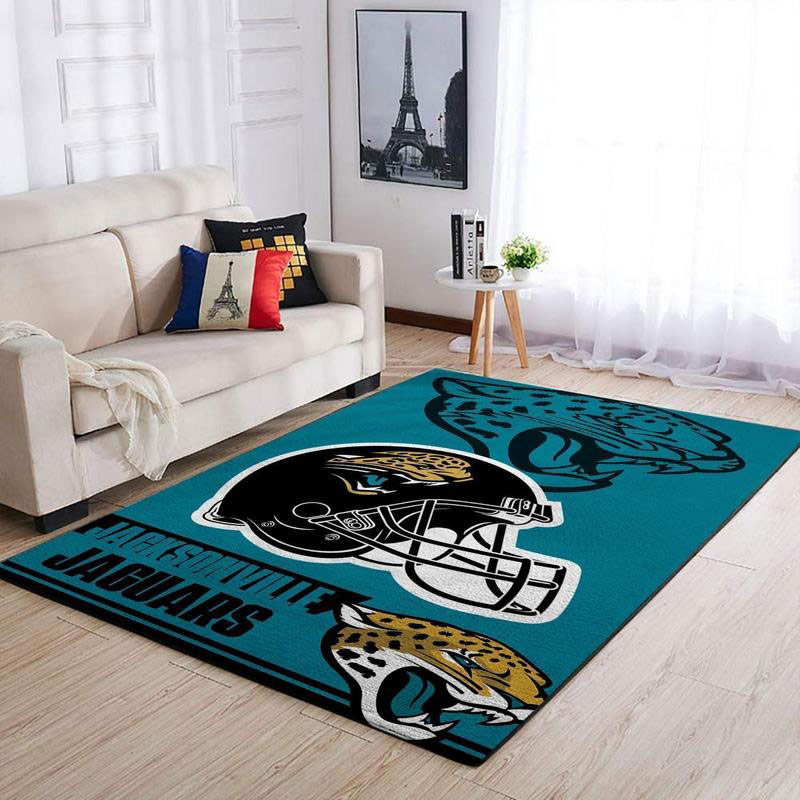 Jacksonville Jaguars Area Rug NFL Area Rug Bathroom Rug Indoor Rug Rectangle Carpet