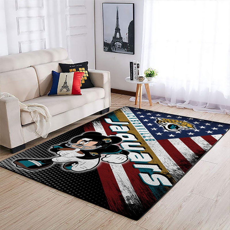 Jacksonville Jaguars Area Rug NFL Area Rug Bedroom Area Rug Indoor Outdoor Rug Rectangle Carpet