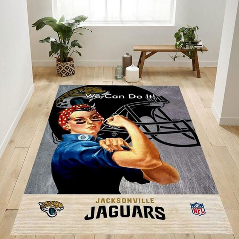 Jacksonville Jaguars Area Rug NFL Area Rug Bedroom Rug Outdoor Rug Rectangle Carpet
