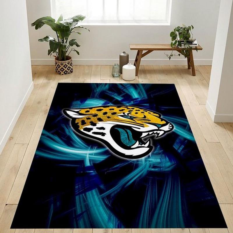 Jacksonville Jaguars Area Rug NFL Area Rug Bedroom Rug Indoor Rug Rectangle Carpet
