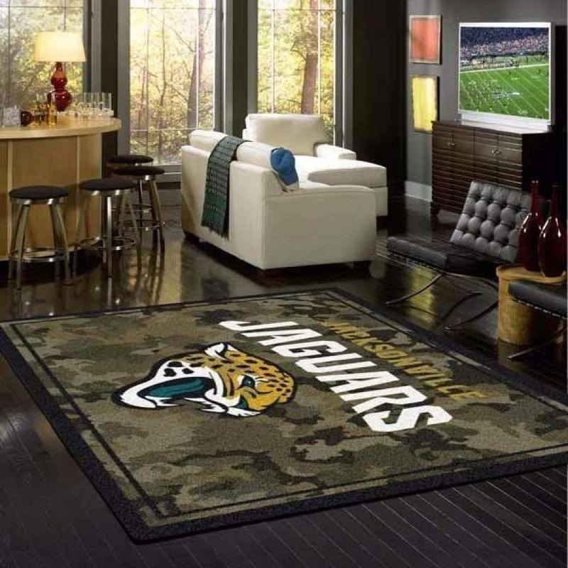 Jacksonville Jaguars Area Rug NFL Area Rug Living Room Area Rug Indoor Outdoor Rugs Rectangle Carpet
