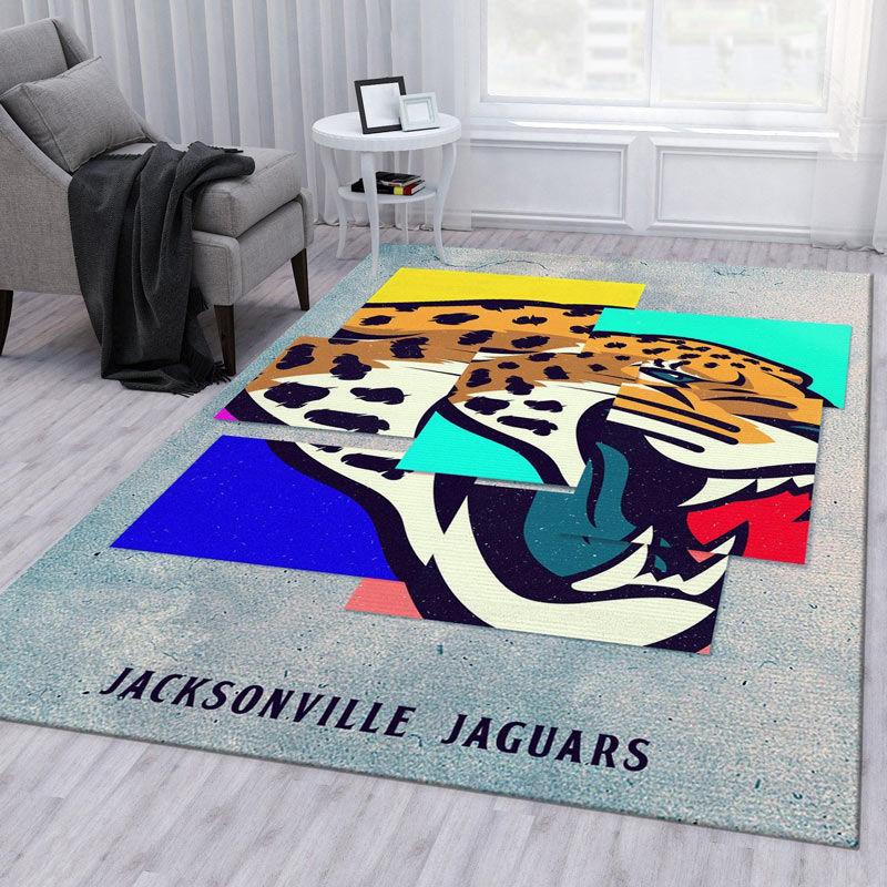 Jacksonville Jaguars Area Rug NFL Area Rug Dining Room Rugs Indoor Outdoor Rug Rectangle Carpet