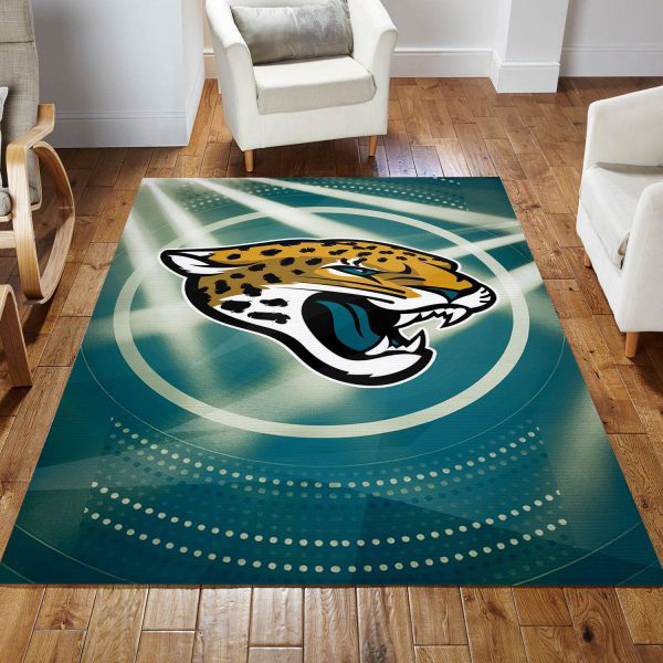 Jacksonville Jaguars Area Rug NFL Area Rug Dining Room Rugs Indoor Rugs Rectangle Carpet