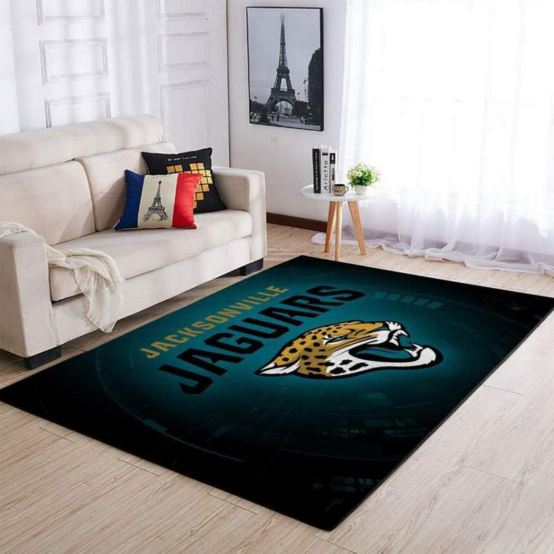 Jacksonville Jaguars Area Rug NFL Area Rug Living Room Area Rug Indoor Rug Rectangle Carpet