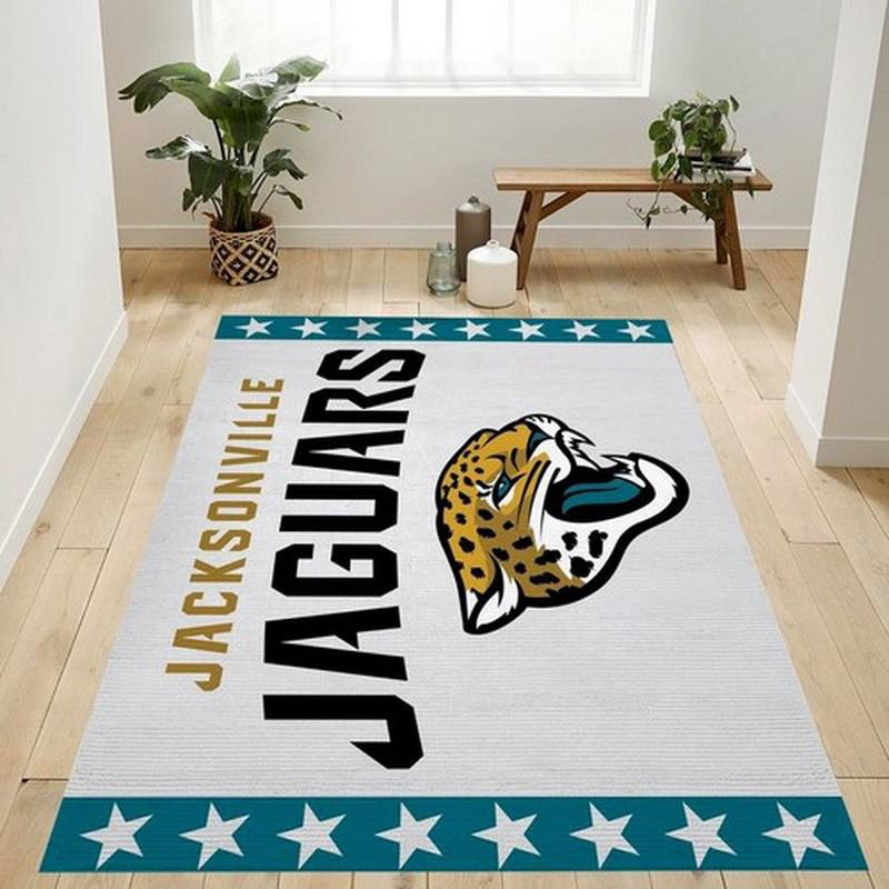 Jacksonville Jaguars Rug NFL Area Rug Living Room Rug Indoor Outdoor Rug Rectangle Carpet