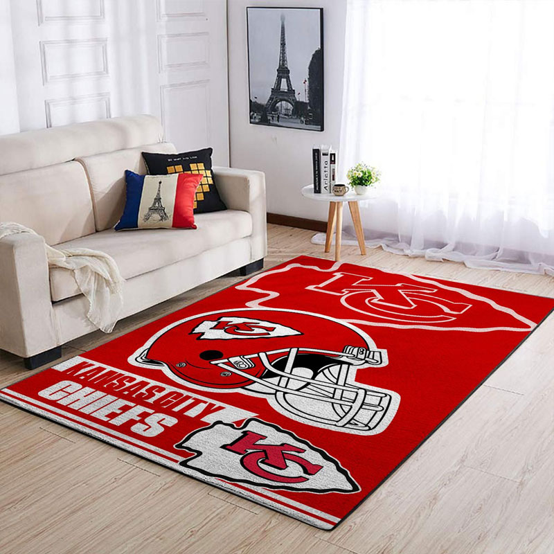 Kansas City Chiefs Rug NFL Area Rug Bedroom Area Rug Outdoor Rug Rectangle Carpet