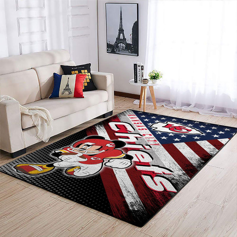 Kansas City Chiefs Rug NFL Area Rug Living Room Rug Outdoor Rug Rectangle Carpet