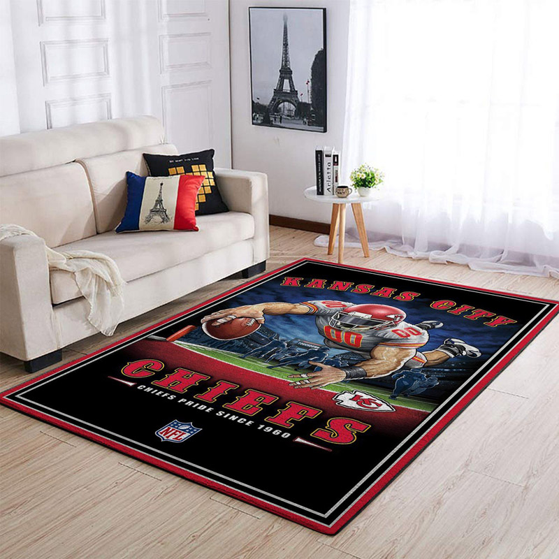 Kansas City Chiefs Rug NFL Area Rug Dining Room Rugs Indoor Outdoor Rugs Rectangle Carpet