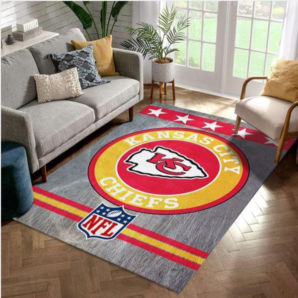 Kansas City Chiefs Area Rug NFL Area Rug Kitchen Rug Outdoor Rug Rectangle Carpet