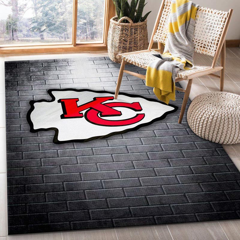 Kansas City Chiefs Area Rug NFL Area Rug Bedroom Area Rug Indoor Outdoor Rug Rectangle Carpet