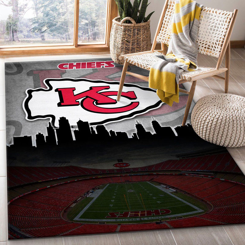 Kansas City Chiefs Area Rug NFL Area Rug Living Room Rug Indoor Outdoor Rug Rectangle Carpet