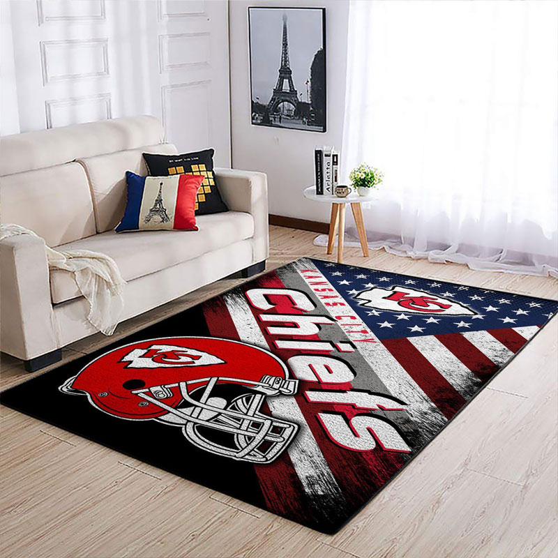 Kansas City Chiefs Rug NFL Area Rug Kitchen Rug Indoor Outdoor Rug Rectangle Carpet
