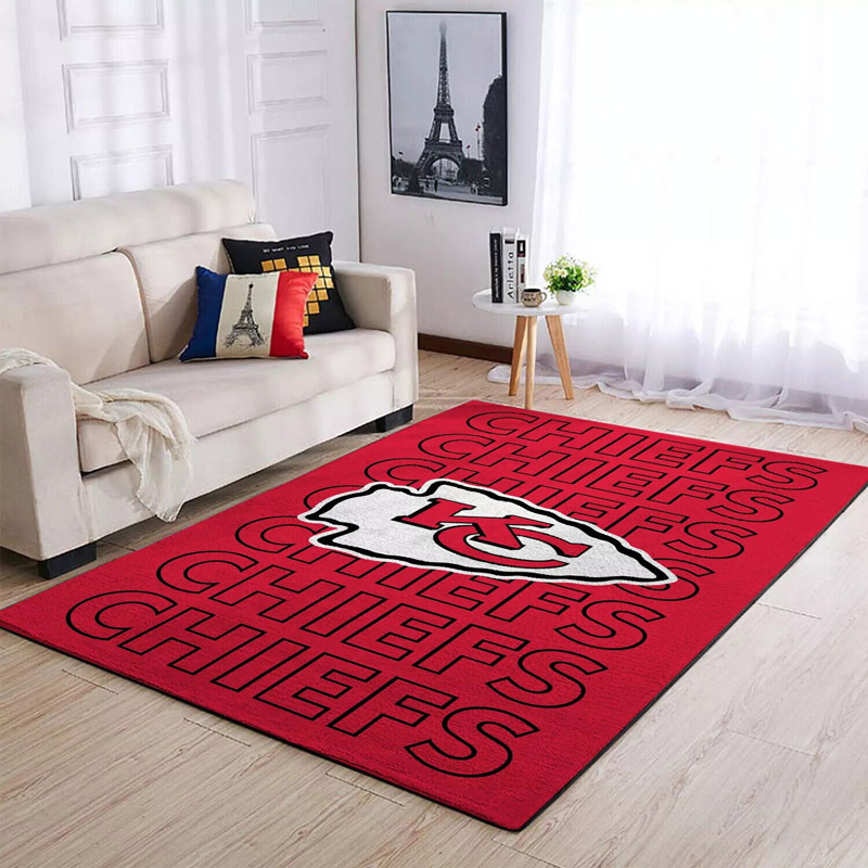 Kansas City Chiefs Rug NFL Area Rug Dining Room Rug Indoor Outdoor Rugs Rectangle Carpet