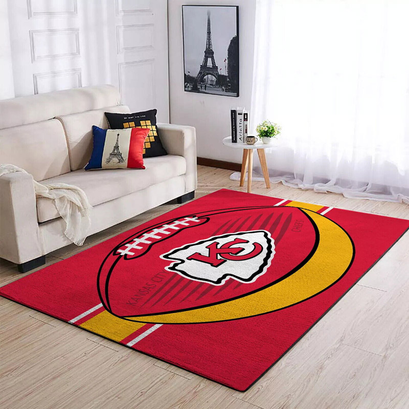 Kansas City Chiefs Area Rug NFL Area Rug Living Room Area Rug Outdoor Rug Rectangle Carpet