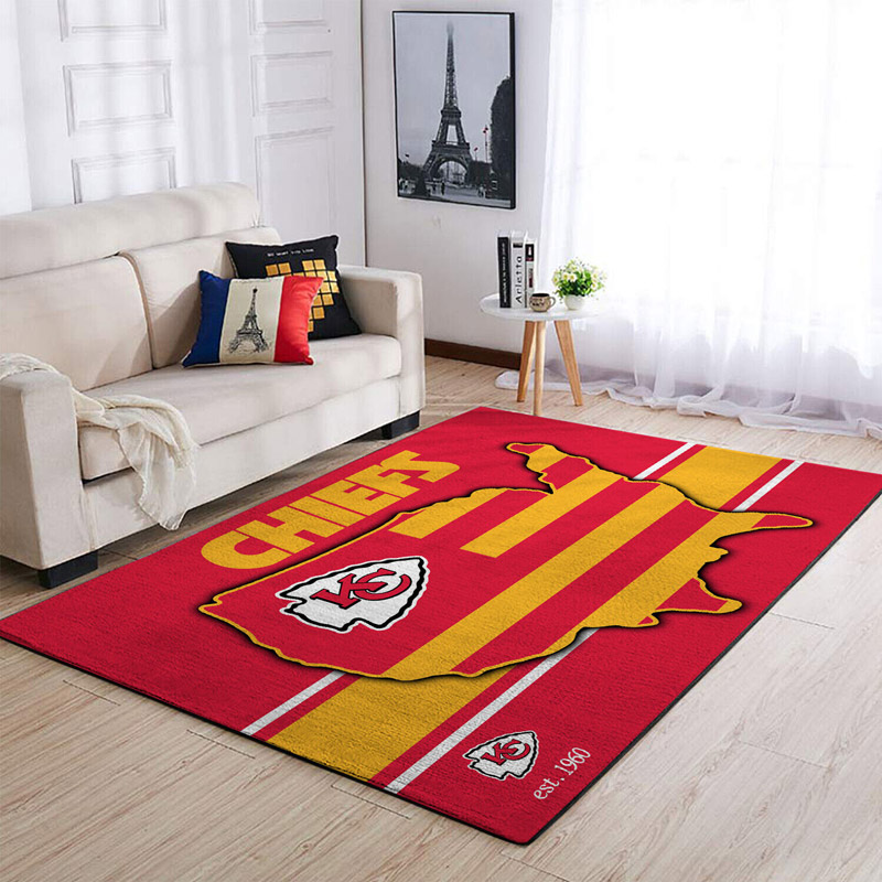Kansas City Chiefs Rug NFL Area Rug Dining Room Rugs Outdoor Rugs Rectangle Carpet