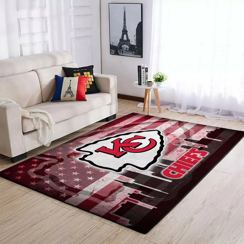 Kansas City Chiefs Rug NFL Area Rug Dining Room Rugs Outdoor Rug Rectangle Carpet
