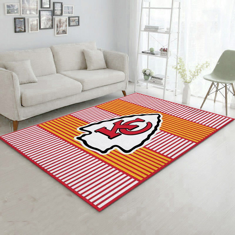 Kansas City Chiefs Area Rug NFL Area Rug Bathroom Rug Outdoor Rug Rectangle Carpet