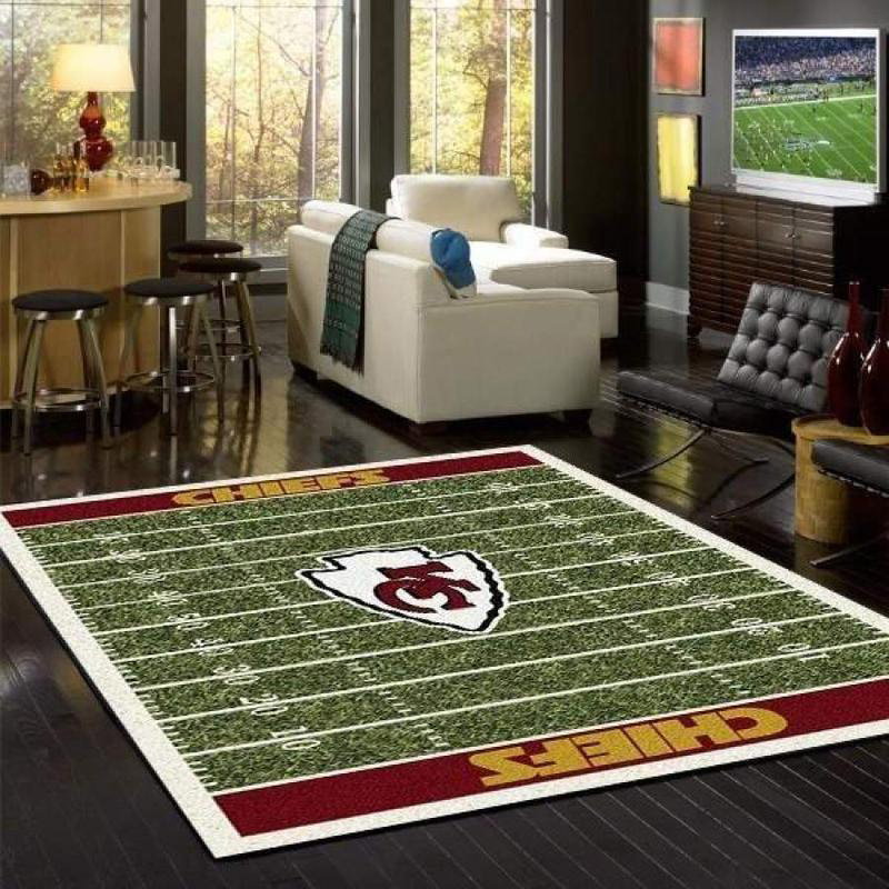 Kansas City Chiefs Area Rug NFL Area Rug Bathroom Rug Indoor Outdoor Rug Rectangle Carpet