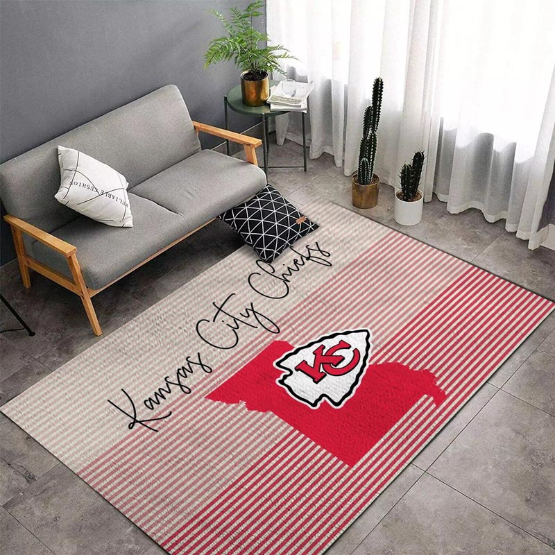 Kansas City Chiefs Area Rug NFL Area Rug Bedroom Area Rug Indoor Outdoor Rugs Rectangle Carpet