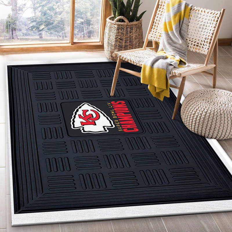 Kansas City Chiefs Area Rug NFL Area Rug Living Room Area Rug Indoor Outdoor Rugs Rectangle Carpet