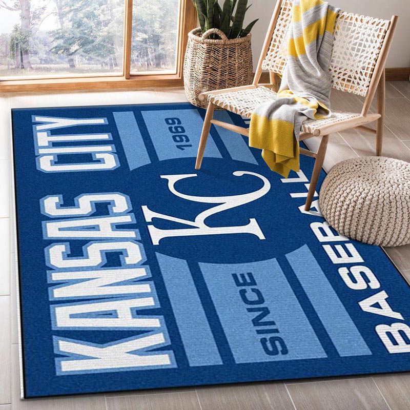 Kansas City Royals Rug MLB Area Rug Living Room Area Rug Indoor Outdoor Rug Rectangle Carpet