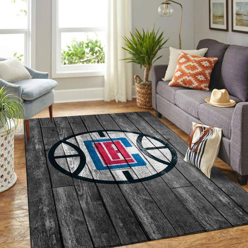 La Clippers Area Rug NBA Area Rug Dining Room Rugs Indoor Outdoor Rugs Rectangle Carpet