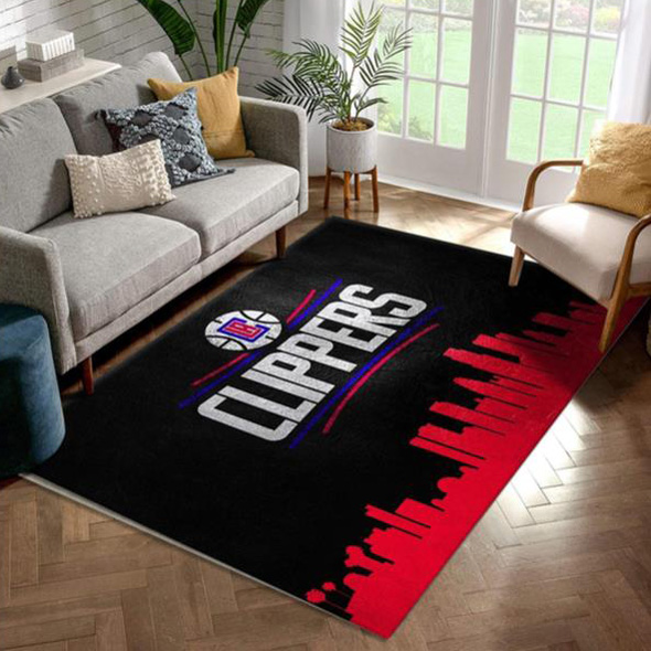La Clippers Area Rug NBA Area Rug Bedroom Area Rug Indoor Outdoor Rug Rectangle Carpet