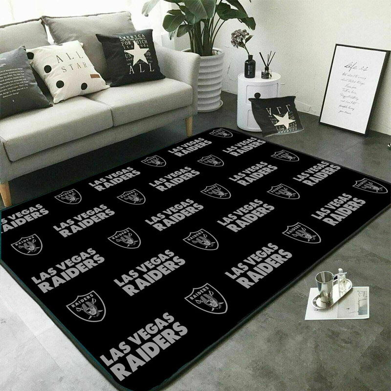 Las Vegas Raiders Rug NFL Area Rug Living Room Rug Outdoor Rugs Rectangle Carpet