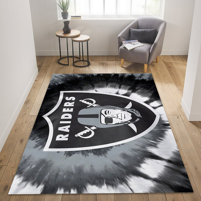 Las Vegas Raiders Area Rug NFL Area Rug Bedroom Area Rug Indoor Outdoor Rug Rectangle Carpet
