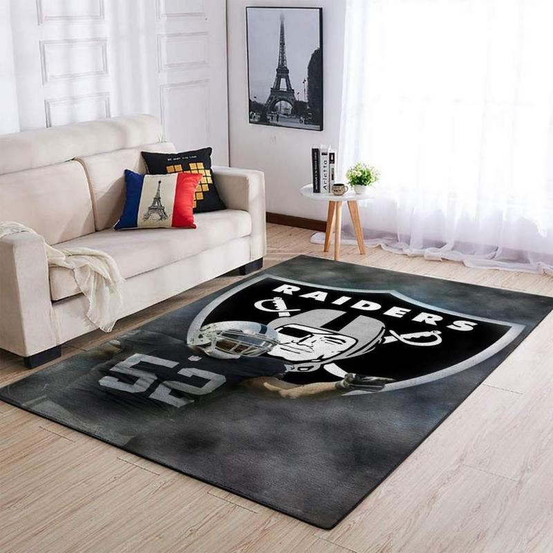Las Vegas Raiders Rug NFL Area Rug Bedroom Area Rug Outdoor Rug Rectangle Carpet