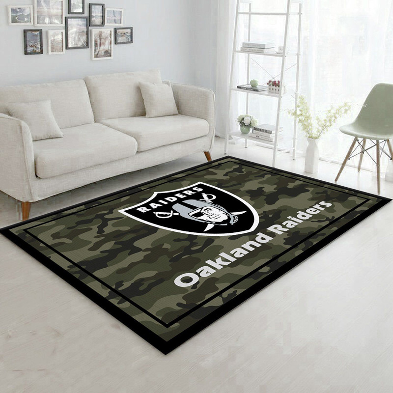 Las Vegas Raiders Rug NFL Area Rug Living Room Area Rug Indoor Outdoor Rug Rectangle Carpet