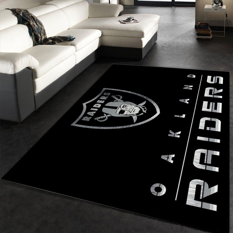 Las Vegas Raiders Rug NFL Area Rug Bedroom Rug Outdoor Rugs Rectangle Carpet