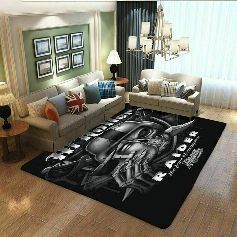 Las Vegas Raiders Area Rug NFL Area Rug Bedroom Rug Outdoor Rug Rectangle Carpet