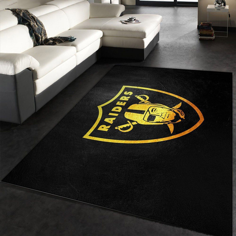 Las Vegas Raiders Rug NFL Area Rug Living Room Area Rug Indoor Outdoor Rug Rectangle Carpet