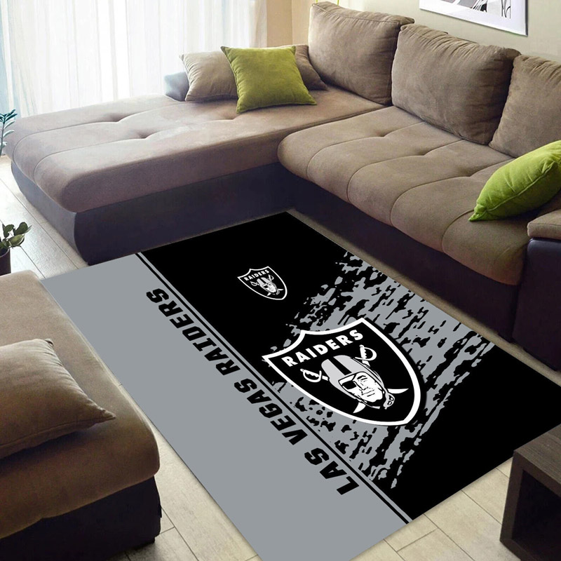 Las Vegas Raiders Area Rug NFL Area Rug Dining Room Rugs Outdoor Rugs Rectangle Carpet