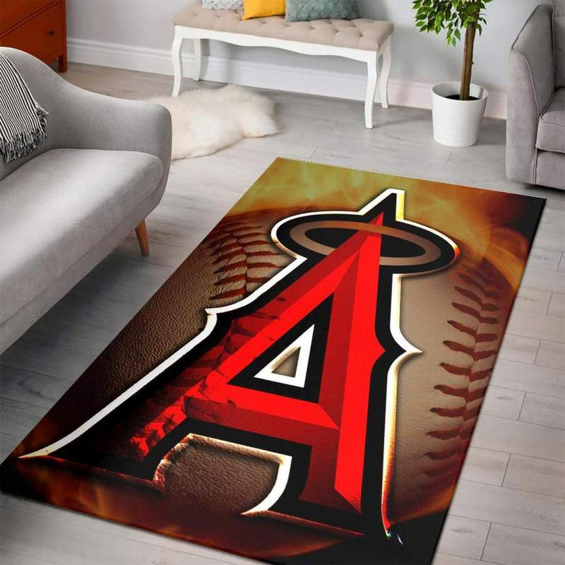 Los Angeles Angels Area Rug MLB Area Rug Bedroom Rug Outdoor Rugs Rectangle Carpet