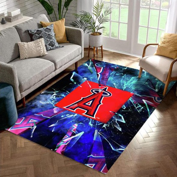 Los Angeles Angels Rug MLB Area Rug Dining Room Rugs Indoor Outdoor Rugs Rectangle Carpet